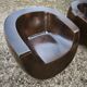 Paire de fauteuils Moon en fibre de verre
