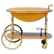 Brass and walnut bar cart by Cesare Lacca