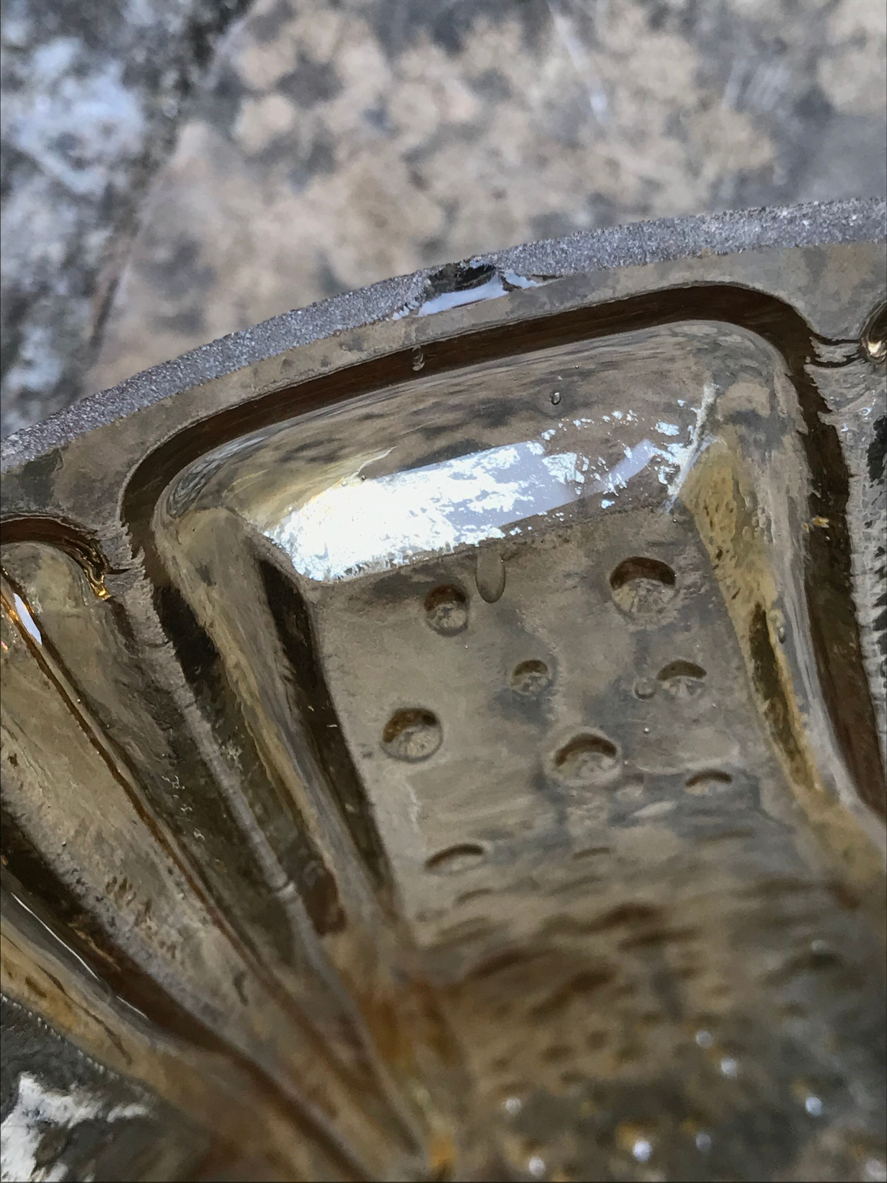 Vintage glass tulip hanging lamp