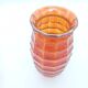 Paire Vases Art Déco Josef Invald Carnival Marigold Orange Irisé Jacobean