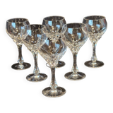 6 verres à vin en cristal 24% Cristallerie Kaspar Lemberg Lorraine vintage