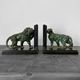 Lion and lioness bookends by Joseph Carlier, 1930