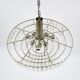 Glass and chrome metal chandelier, 1960