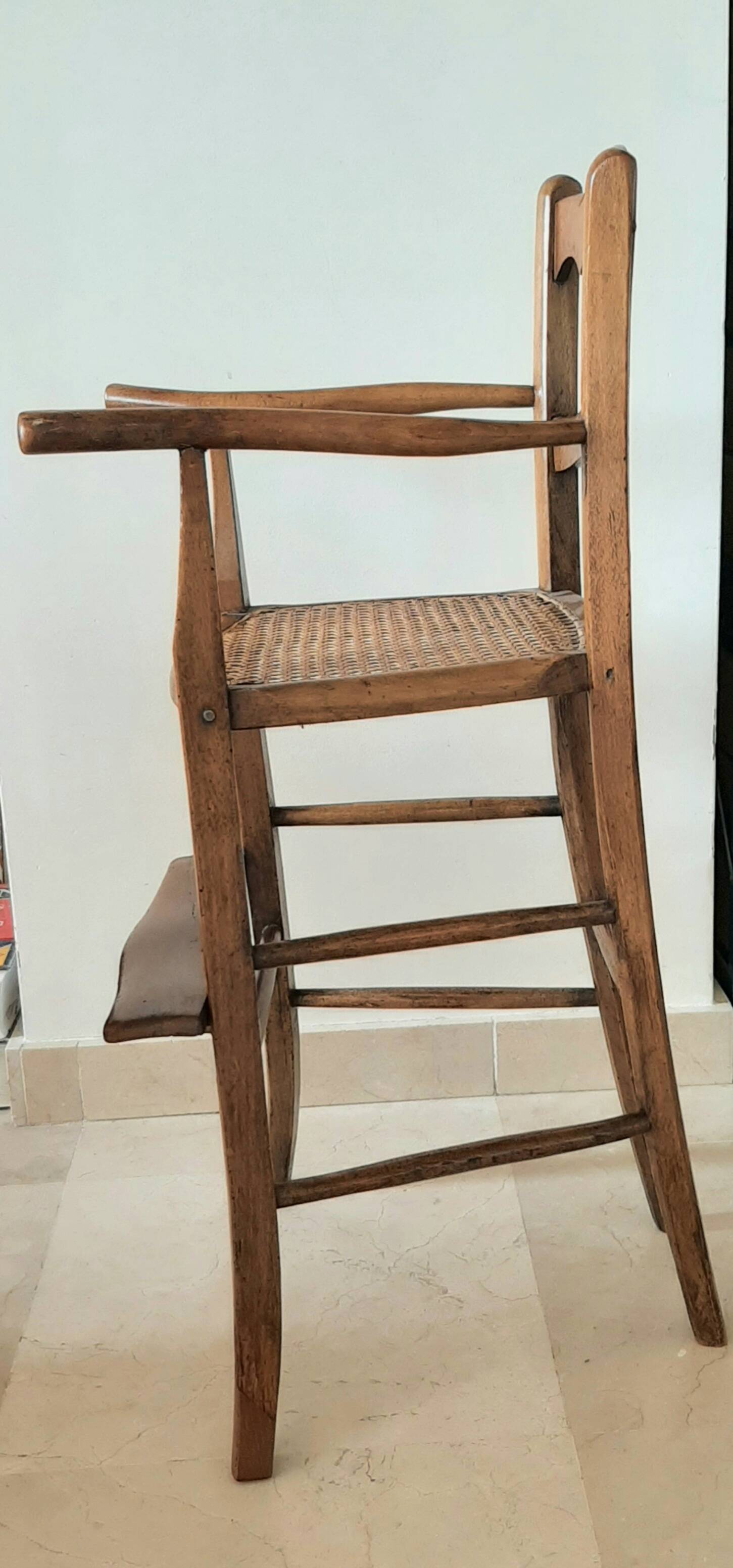 Chaise haute enfant vintage bois