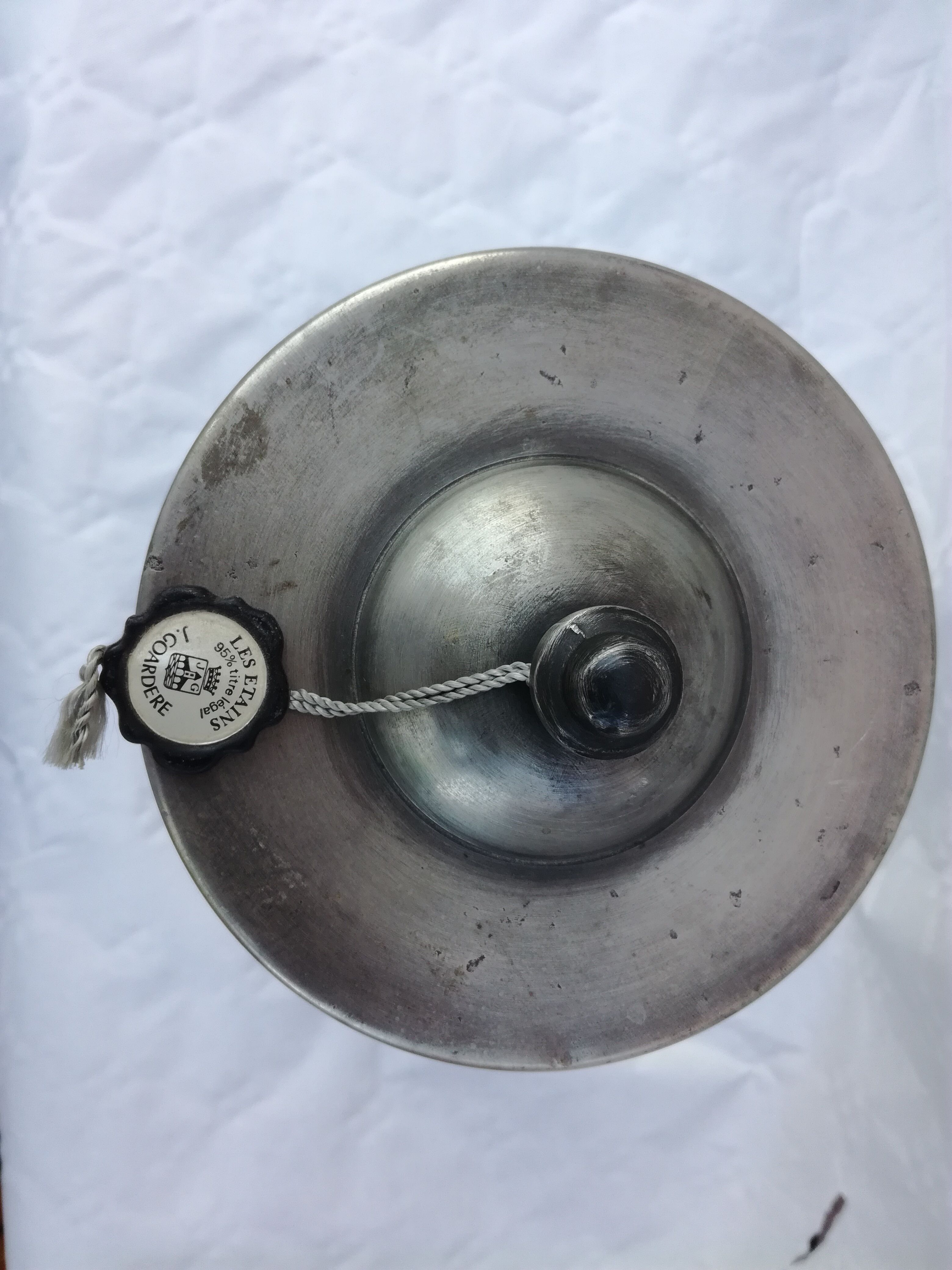 Glass and pewter candy box