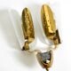 Beautiful large Mid Century Modern wall lamp made of brass and glass