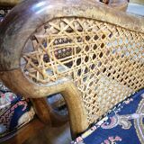 Duo of English armchairs Chippendale style