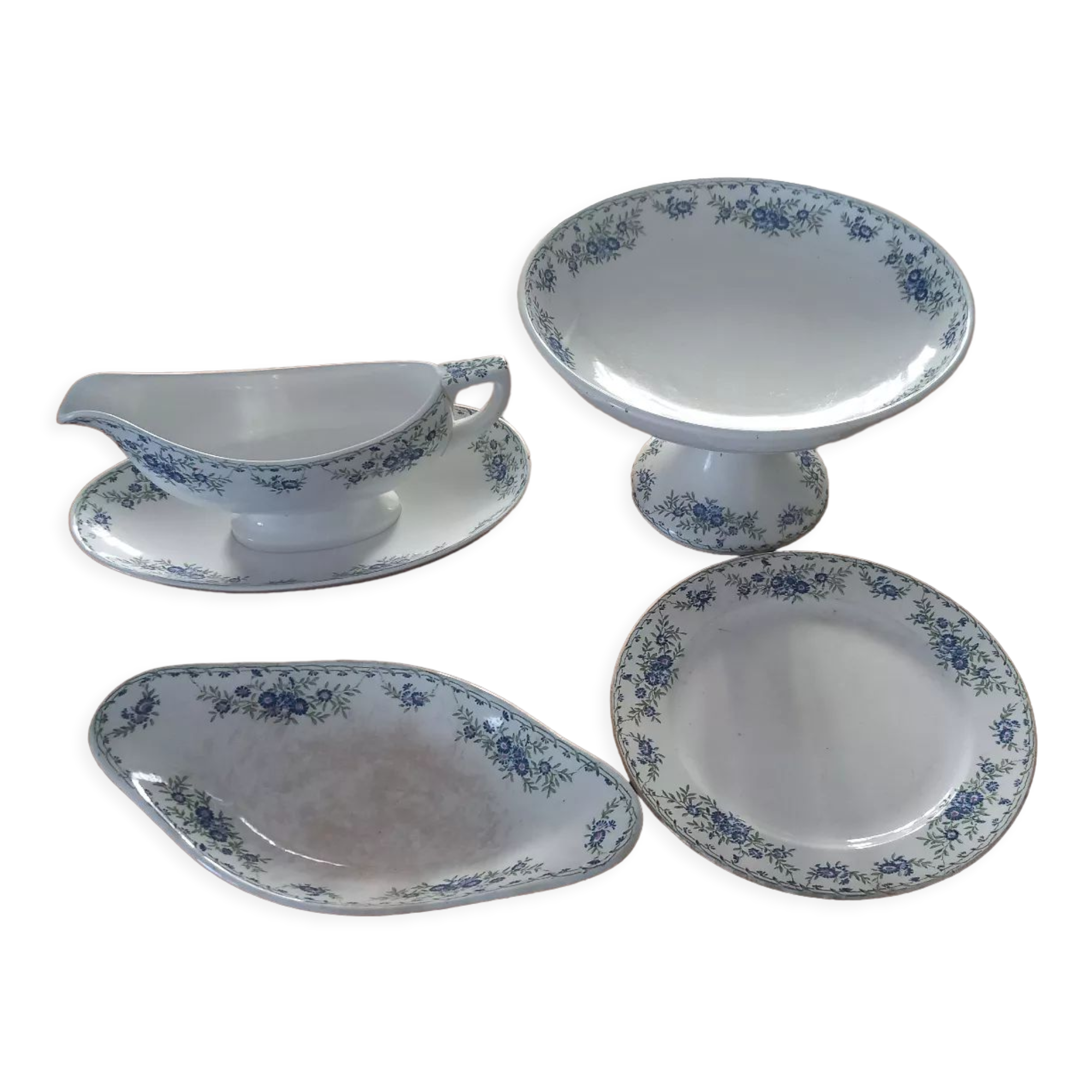 Set 4 pieces iron earth. Marguerites u&c sarreguemines