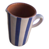 Large striped vase & pitcher