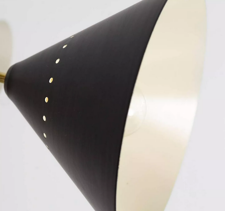 Italian floor lamp balance 3 arms black