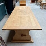 Large antique solid oak monastery table (renovated)