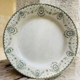 Flat ironstone plate from Creil & Montereau