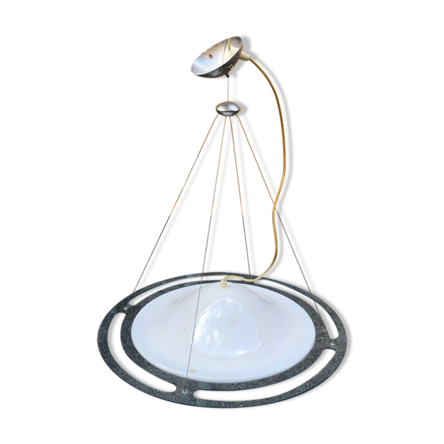 Vintage 70's style plastic pendant light