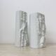 Martin Freyer pour Rosenthal Bisque Reliëf Azu Vase Op Art années 1970