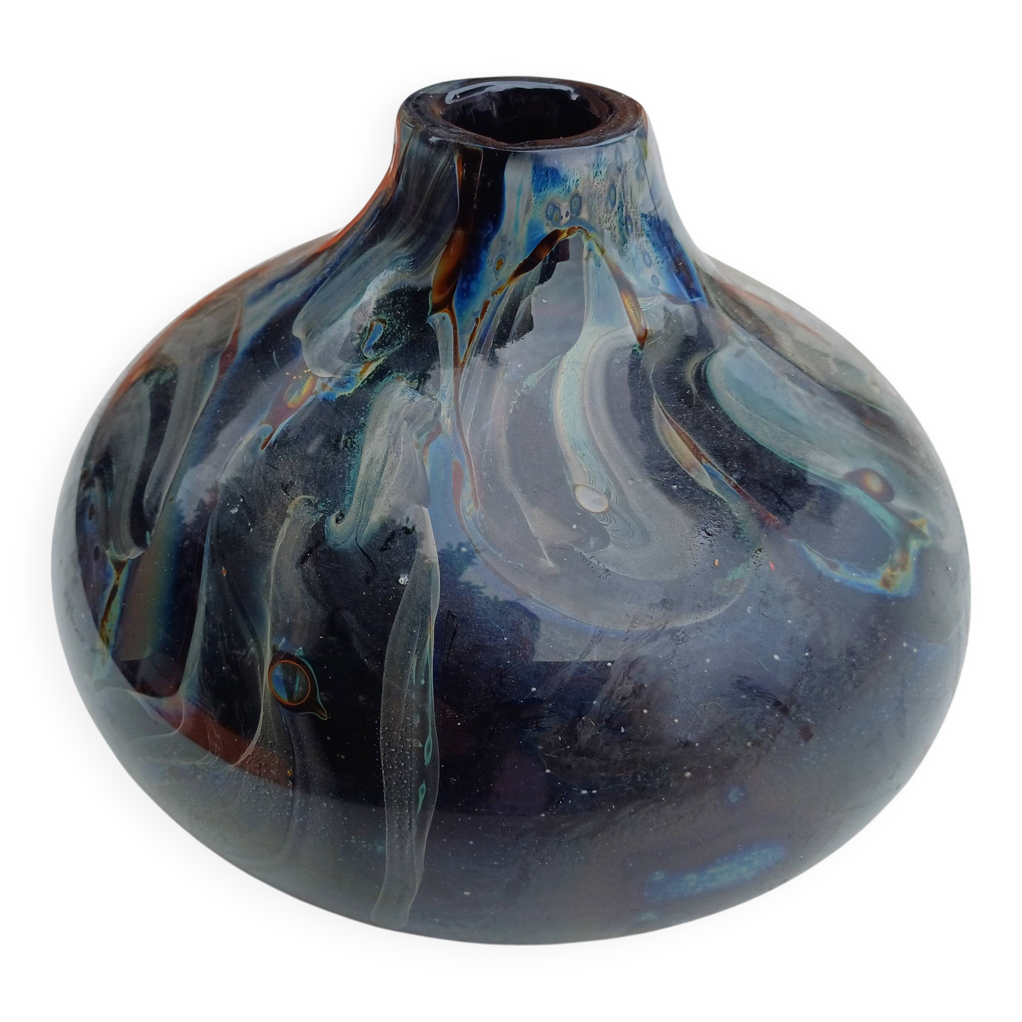 Glass Paste Vase by Louis Leloup, Val St Lambert