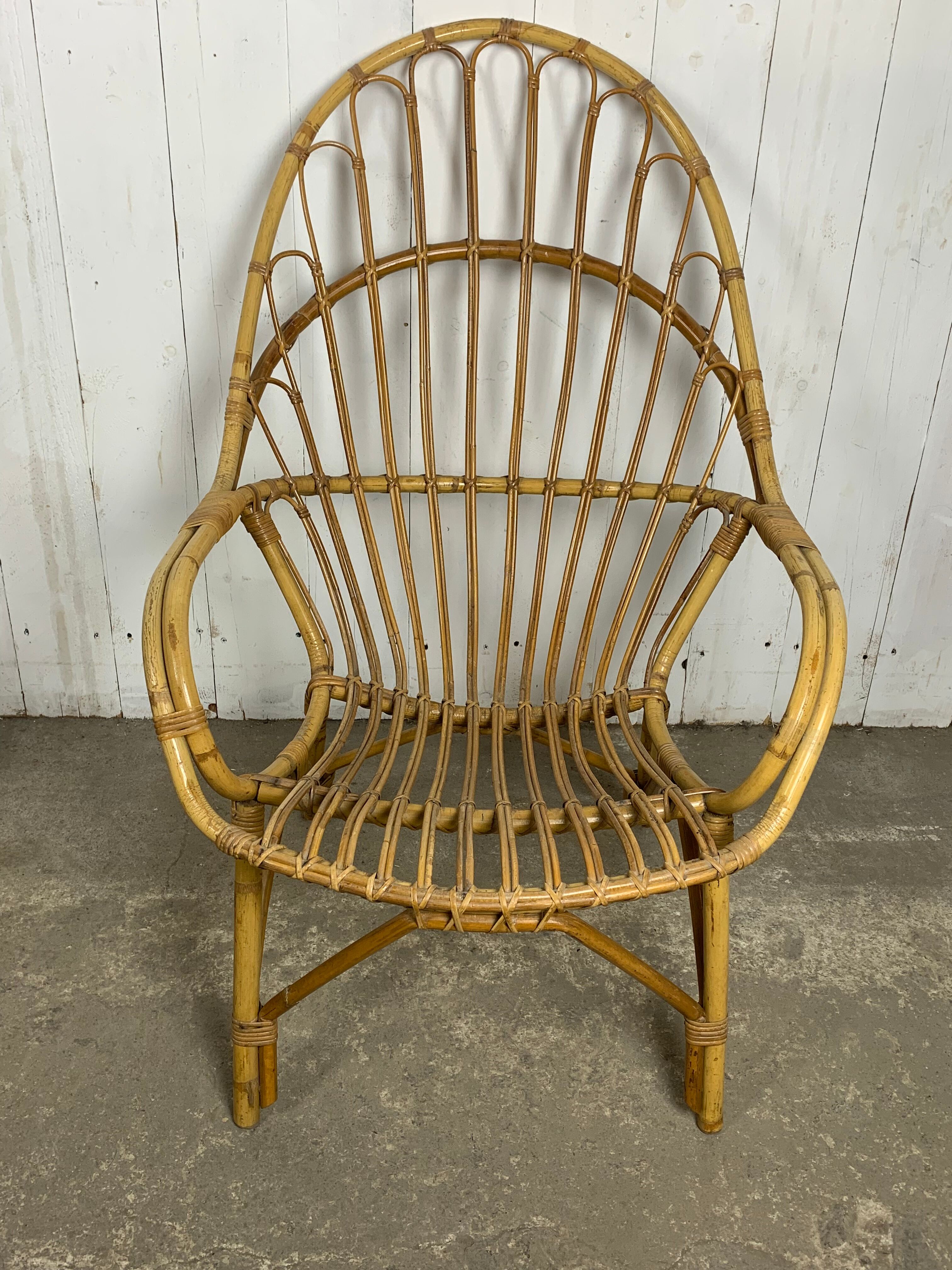 Rattan armchair
