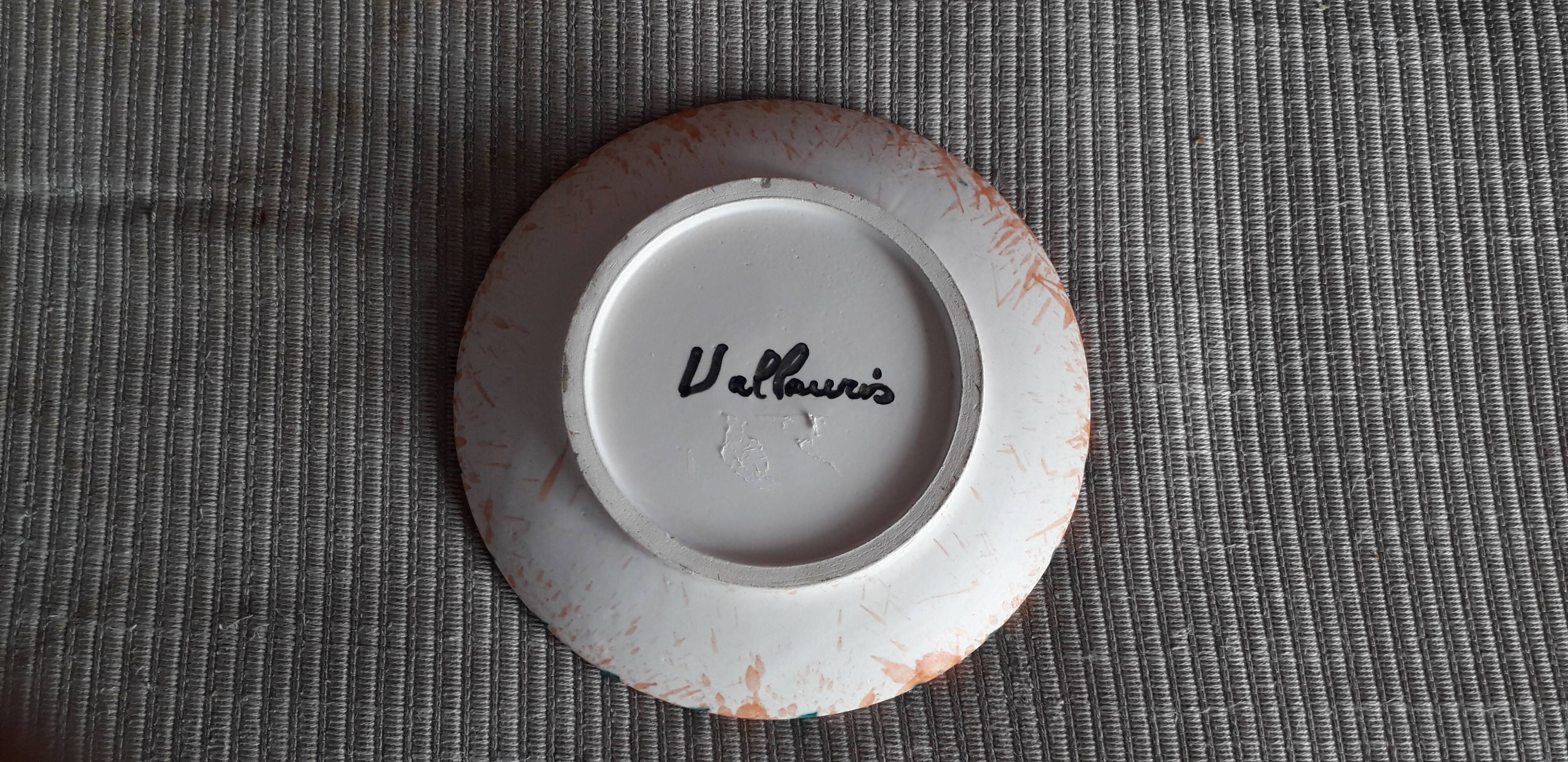 Vintage Vallauris plate with pelican decor