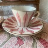 Set of 2 vintage Digoin coffee cups