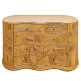 Rattan “leaf” chest of drawers