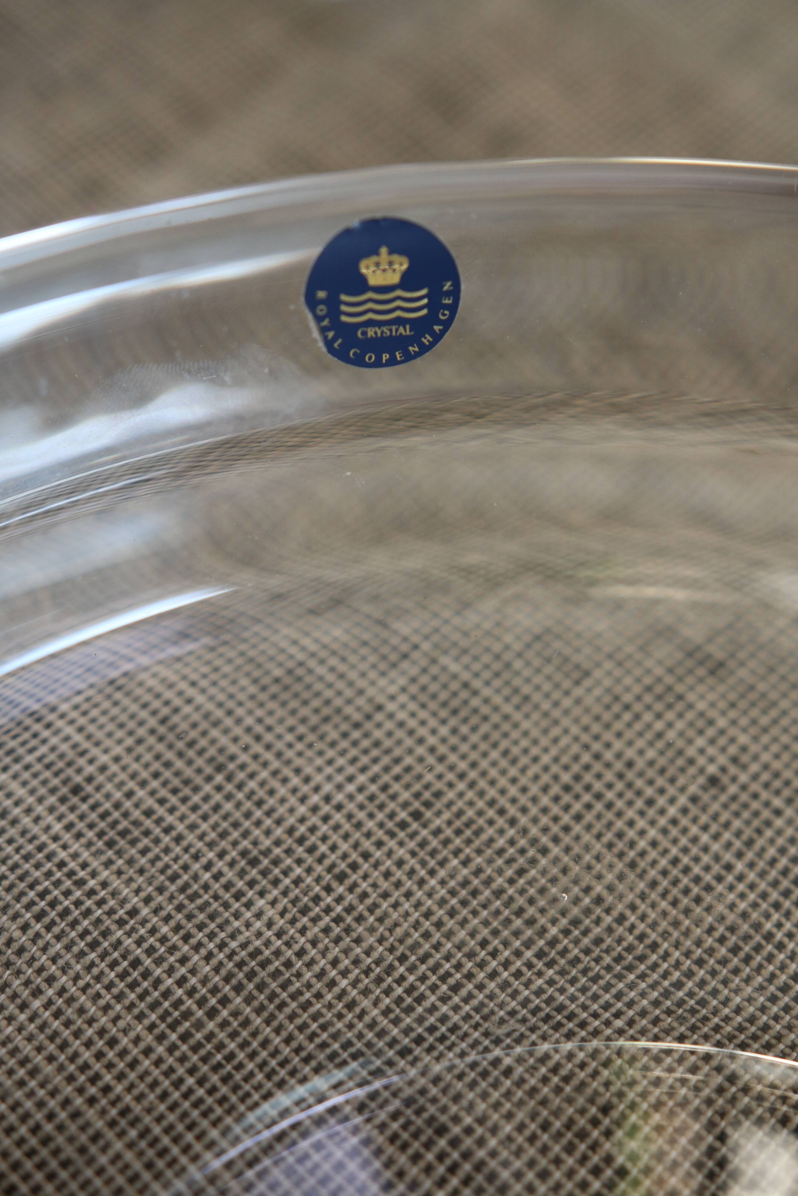 Royal Copenhagen Crystal Centerpiece for Holmegaard, 1970s