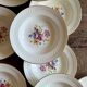 Set of 11 vintage deep plates - Fleurette pattern by Gien