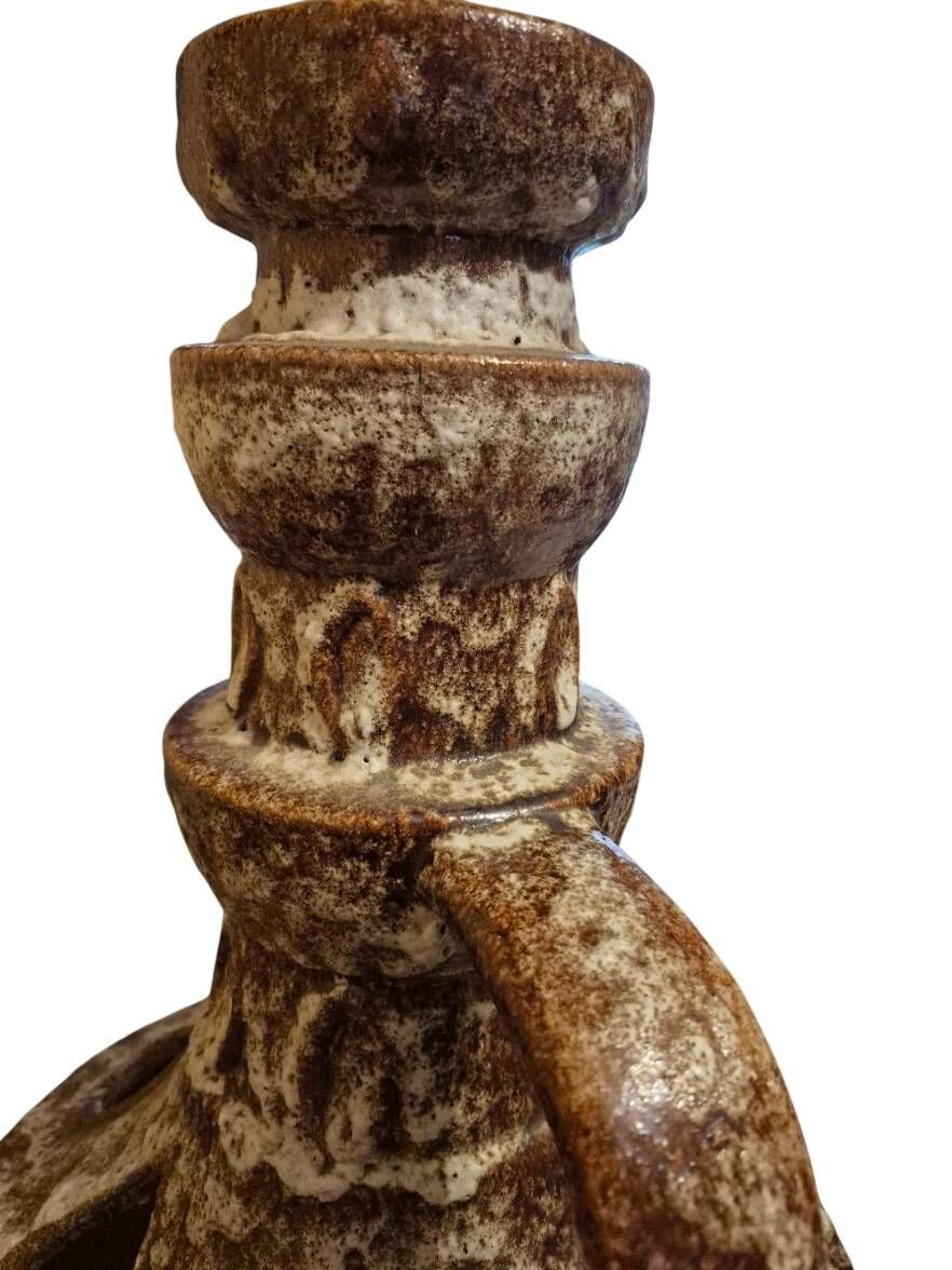Pied de lampe brutaliste, fat lava 1970