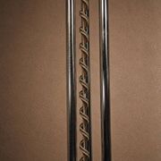Vintage Italian Space Age floor lamp chrome and glass (70s)