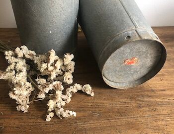 Pair of zinc pots, florist vases - Model 5