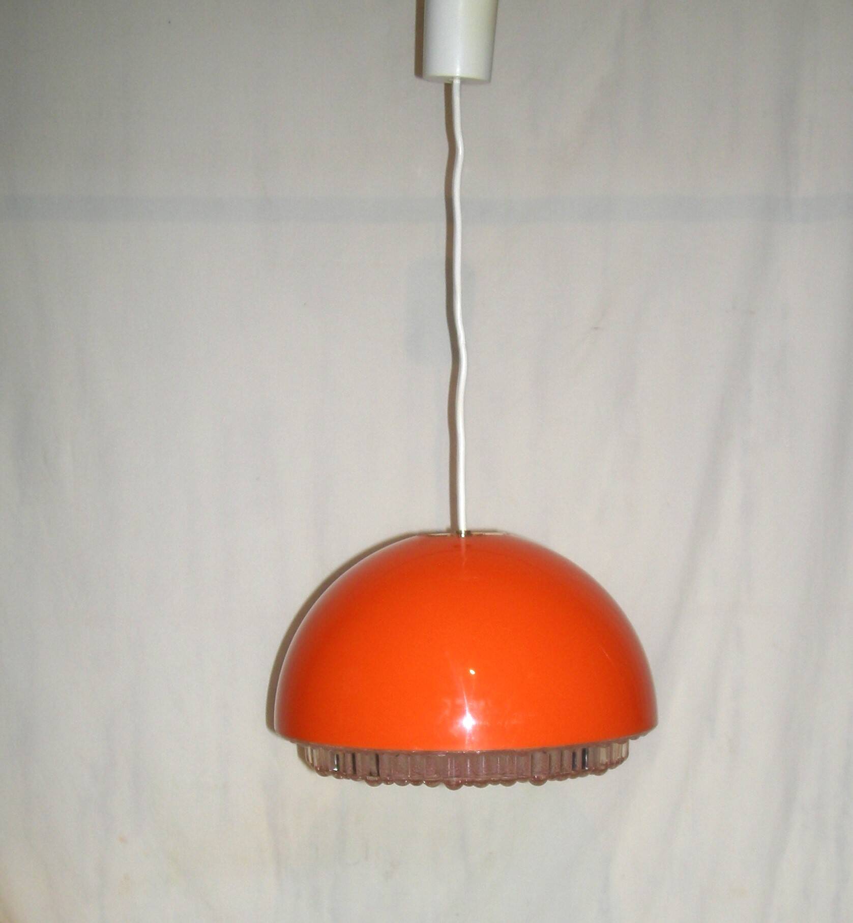 orange pendant light from the 70s