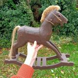 Cheval a bascule rétro bois