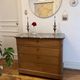 20th century Louis Philippe style wood and marble chest of drawers