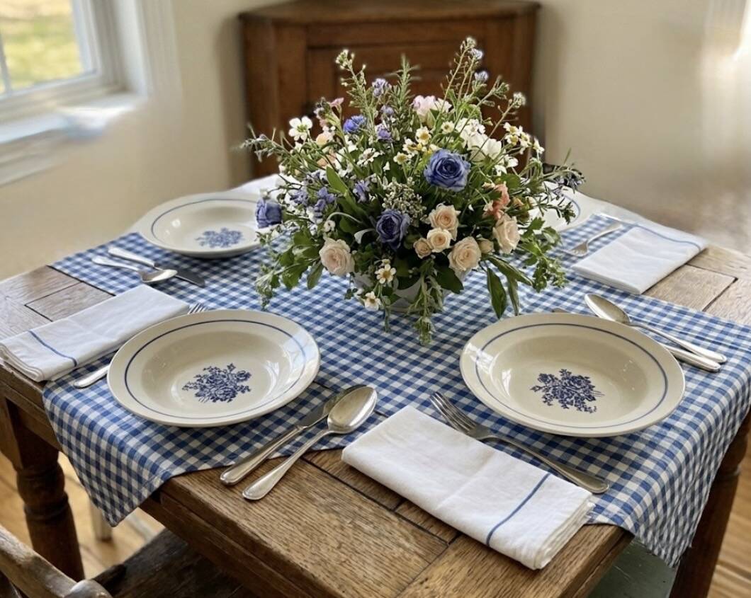 Pair of old hollow plates in earthenware