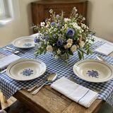 Pair of old hollow plates in earthenware