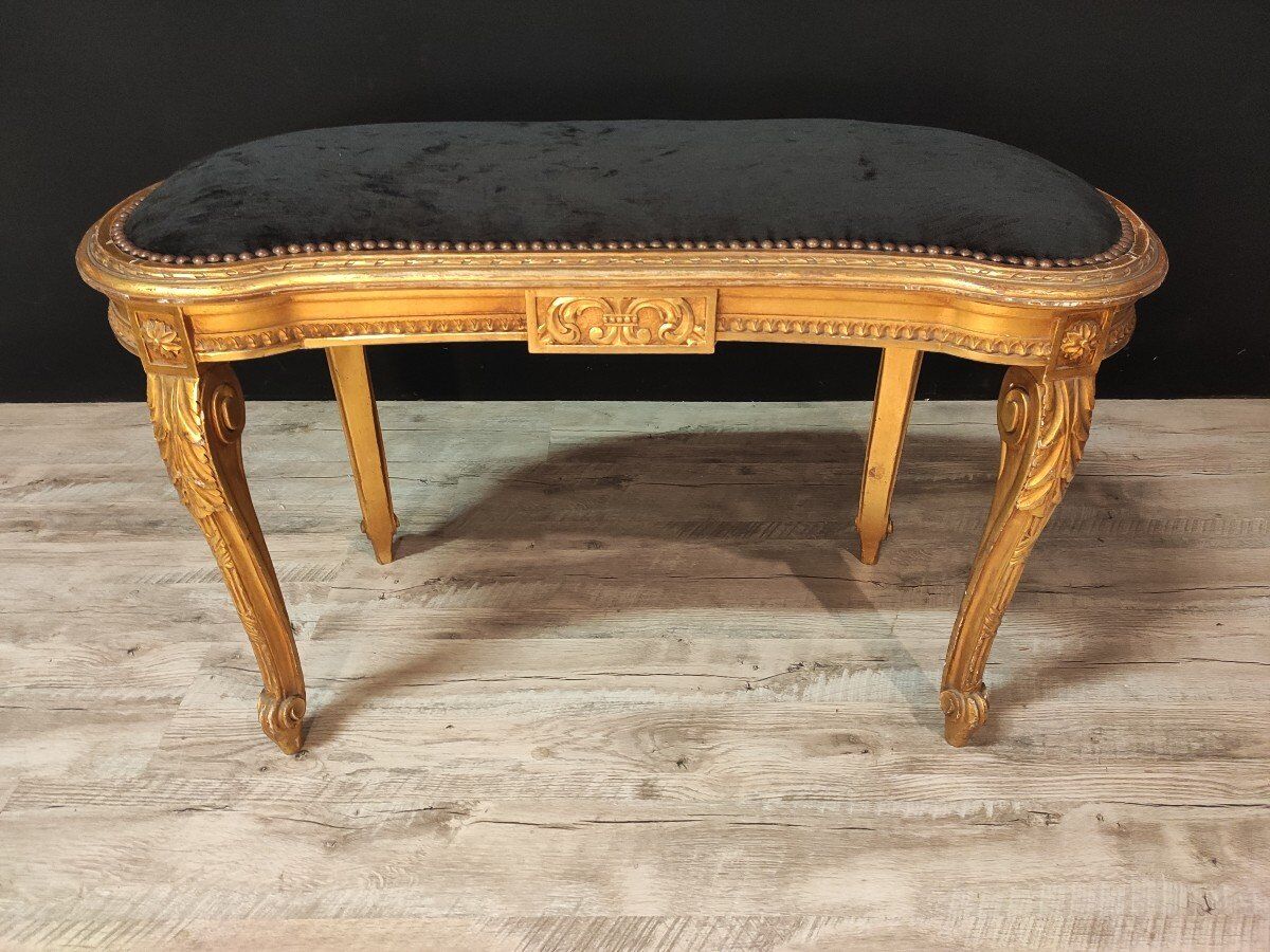 Louis XV kidney-shaped piano bench