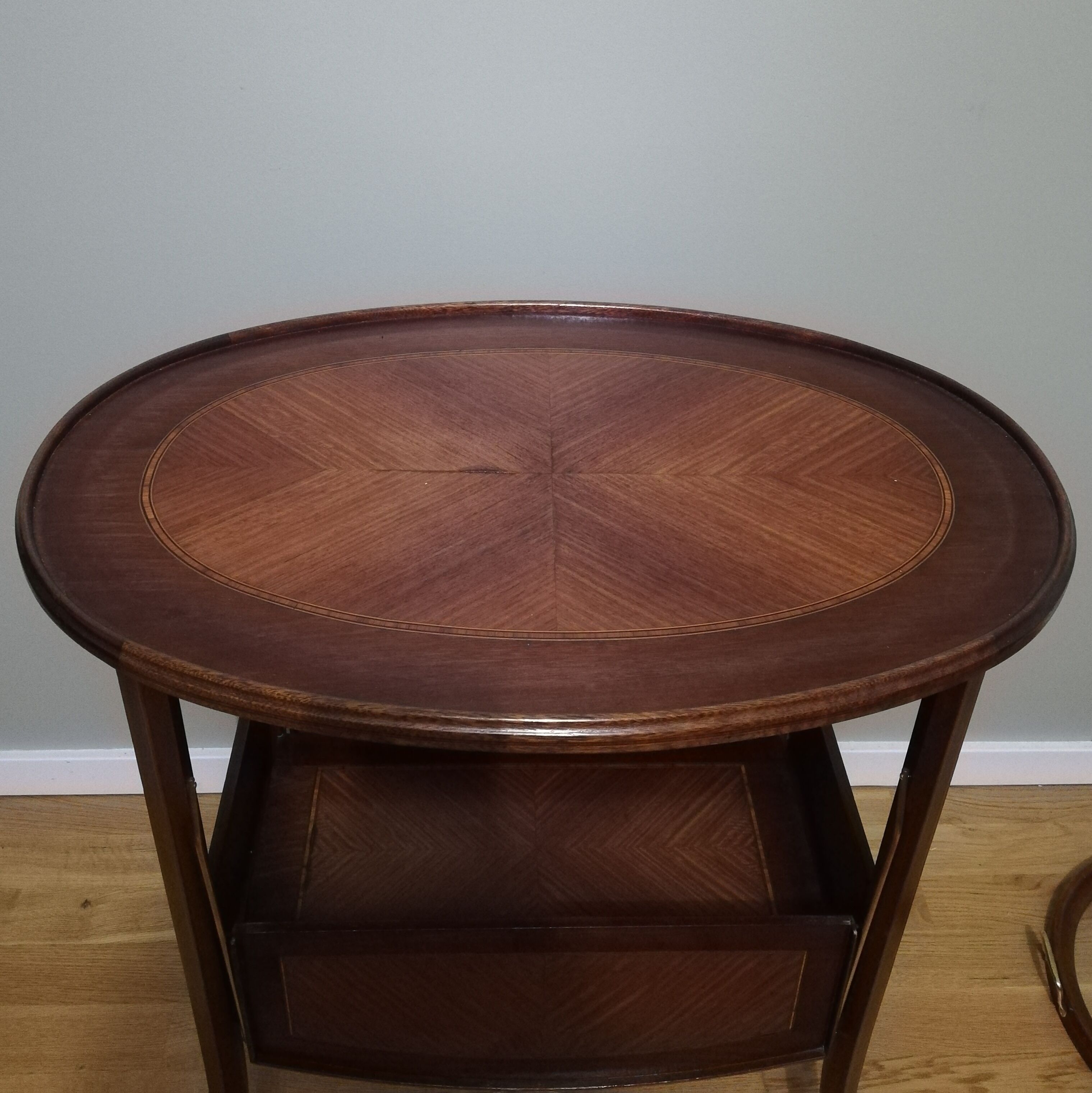 Art deco dessert in mahogany and marquetry