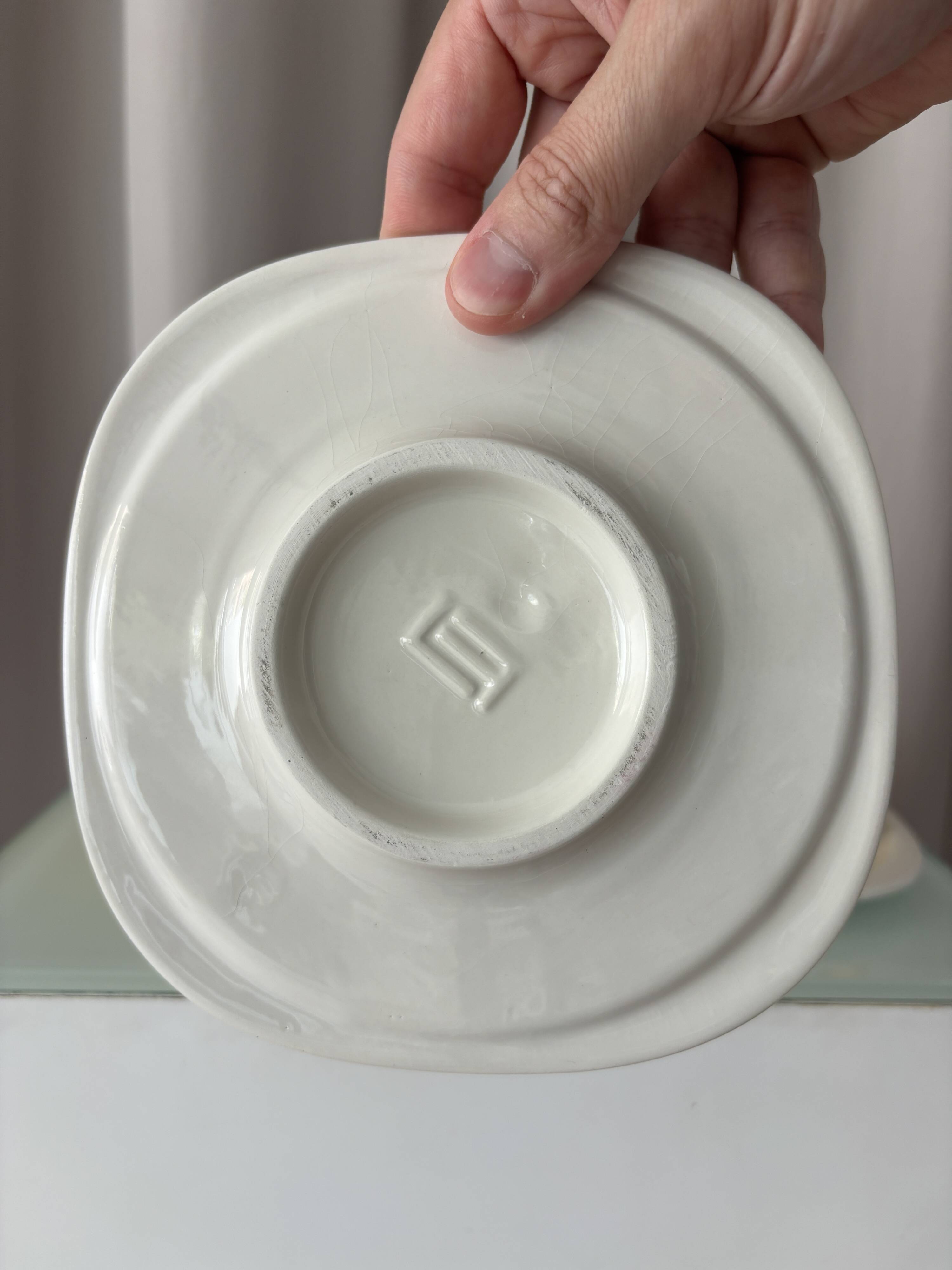 Pair of Jean Fasseaux Ceramic Coffee Cups with Saucers – Belgium, 1970s