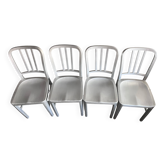 Set of 4 Alcatraz industrial loft chairs