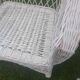 Rattan armchairs, white lacquered