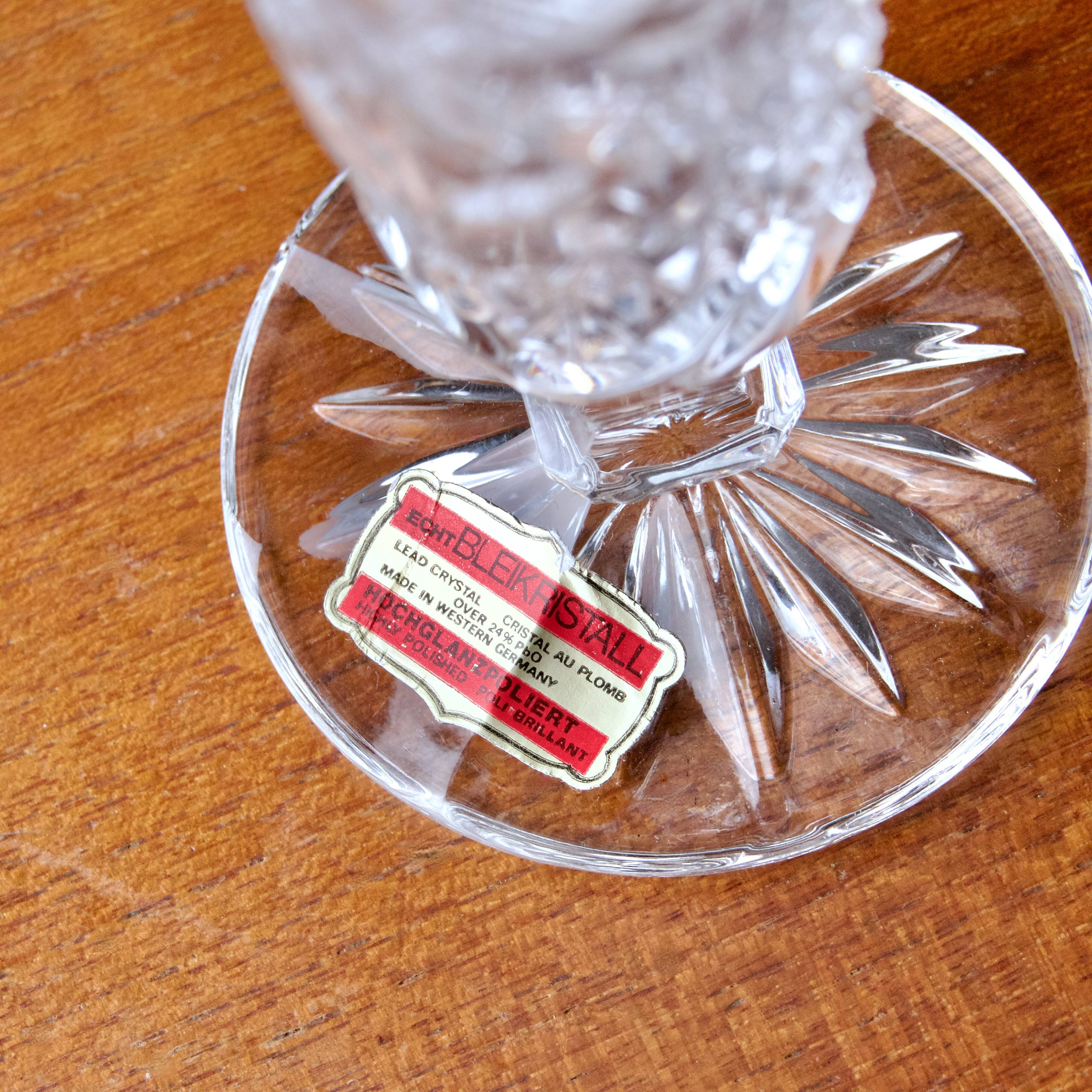 Hofbauer "The Byrdes" Crystal Elongated Vase with Birds