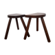 Set of 2 tripod stools