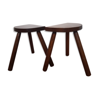 Set of 2 tripod stools