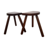 Set of 2 tripod stools