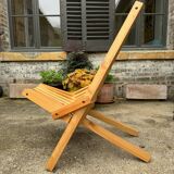 Solid wood folding patio garden armchair