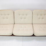 1980s three seater adjustable sofa / leda lux, czechoslovakia