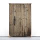 Large Painted Rustic Farmhouse Country Shelving Unit Cabinet