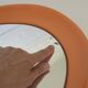 Orange Space Age Mirror Vintage Plastic Wall Mirror Mid Century Modern 1970