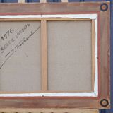 Framed oil on canvas signed J. Trassard Soleil Landais L 80.5 cm