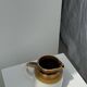 Small two-tone white and brown pitcher Made in China