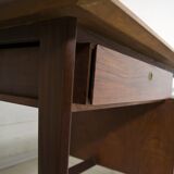 Vittorio Dassi Mid-Century Italian Teakwood Writing Desk and Chair, 1950