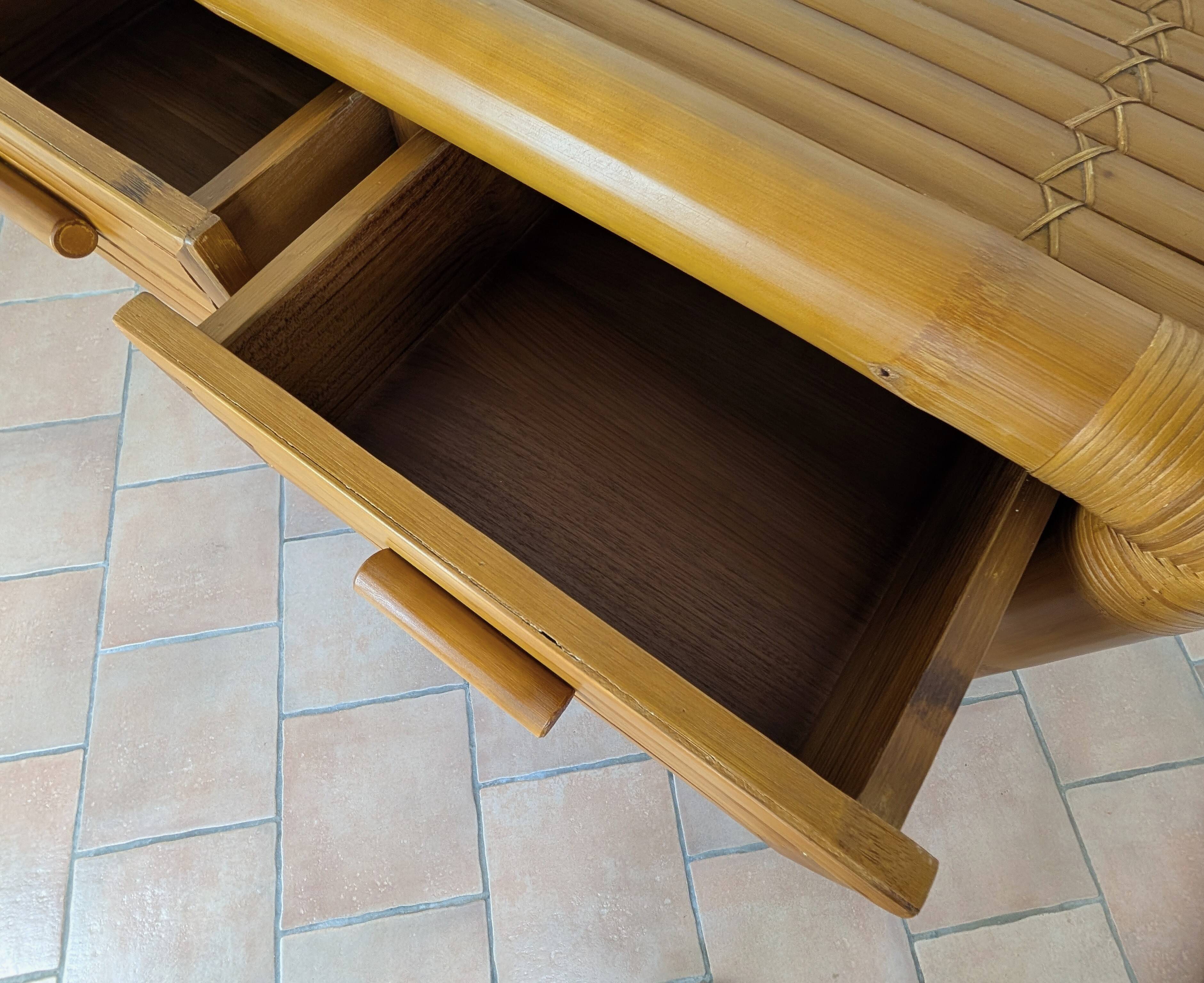 Bamboo chest of drawers